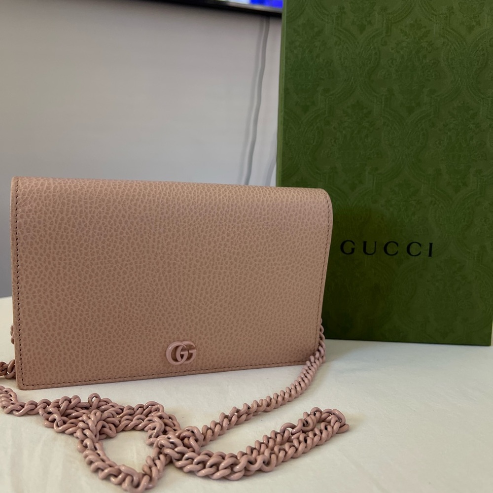Gucci Blush Leather Crossbody Bag